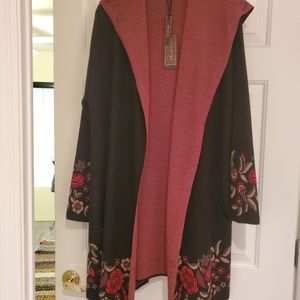 MAXSPORT $328 LONG CARDIGAN SWEATER XL